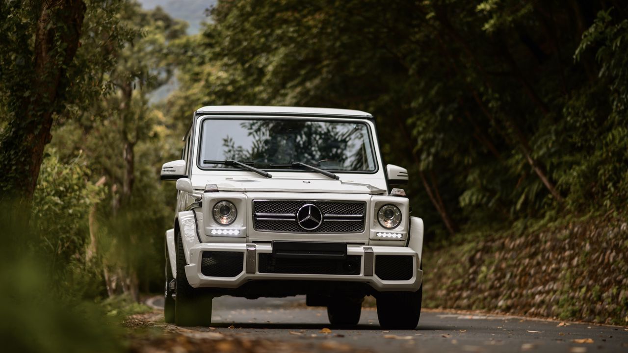 Wallpaper mercedes-benz g-class, mercedes gelandewagen, mercedes, suv, gray, front view