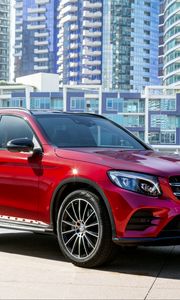 Preview wallpaper mercedes-benz, glc-class, x253, red, side view