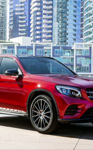 Preview wallpaper mercedes-benz, glc-class, x253, red, side view