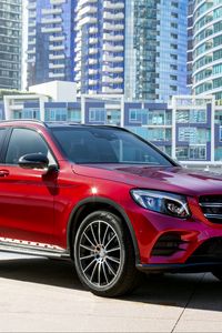 Preview wallpaper mercedes-benz, glc-class, x253, red, side view