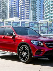 Preview wallpaper mercedes-benz, glc-class, x253, red, side view