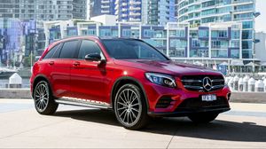 Preview wallpaper mercedes-benz, glc-class, x253, red, side view