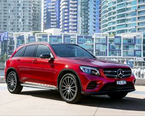 Preview wallpaper mercedes-benz, glc-class, x253, red, side view