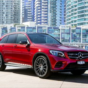 Preview wallpaper mercedes-benz, glc-class, x253, red, side view