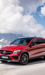 Preview wallpaper mercedes-benz, gle 450, amg, 4matic, coupe, red