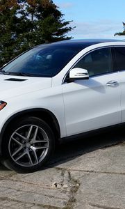 Preview wallpaper mercedes-benz gle, coupe, white, side view