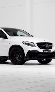 Preview wallpaper mercedes-benz, gle-class, brabus, amg, white, side view