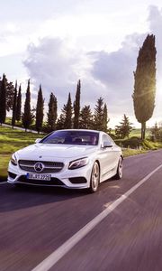 Preview wallpaper mercedes-benz, s-class, coupe, speed, movement