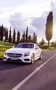 Preview wallpaper mercedes-benz, s-class, coupe, speed, movement