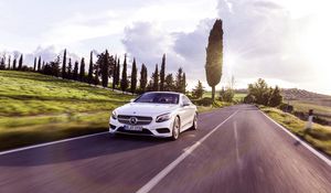 Preview wallpaper mercedes-benz, s-class, coupe, speed, movement