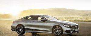 Preview wallpaper mercedes-benz, s-class, coupe, side view, silver