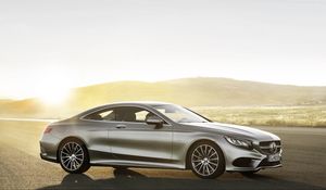 Preview wallpaper mercedes-benz, s-class, coupe, side view, silver