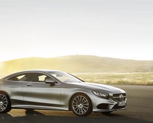 Preview wallpaper mercedes-benz, s-class, coupe, side view, silver