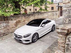 Preview wallpaper mercedes-benz, s-class, coupe, white