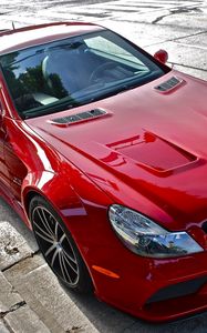 Preview wallpaper mercedes-benz sl65 amg, mercedes-benz, red, auto