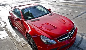 Preview wallpaper mercedes-benz sl65 amg, mercedes-benz, red, auto