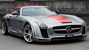 Preview wallpaper mercedes-benz, sls 63, amg, silver, side view