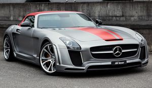Preview wallpaper mercedes-benz, sls 63, amg, silver, side view