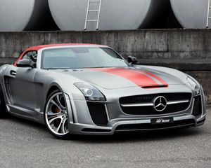 Preview wallpaper mercedes-benz, sls 63, amg, silver, side view