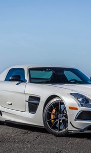 Preview wallpaper mercedes-benz, sls, amg, white, side view