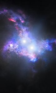 Preview wallpaper merging quasar, glow, space, nebula