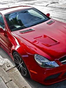 Preview wallpaper mersedes-benz sl65 amg, auto, car, cars, red