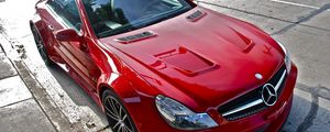 Preview wallpaper mersedes-benz sl65 amg, auto, car, cars, red