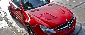 Preview wallpaper mersedes-benz sl65 amg, auto, car, cars, red