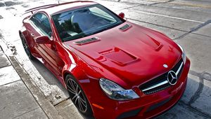 Preview wallpaper mersedes-benz sl65 amg, auto, car, cars, red