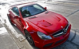 Preview wallpaper mersedes-benz sl65 amg, auto, car, cars, red