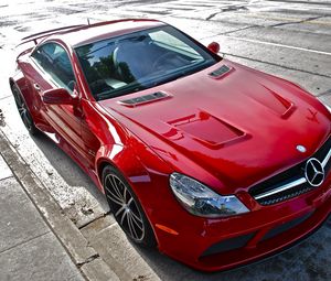 Preview wallpaper mersedes-benz sl65 amg, auto, car, cars, red