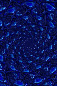 Preview wallpaper mesh, blue, rotation, fractal, shape