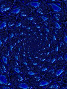 Preview wallpaper mesh, blue, rotation, fractal, shape