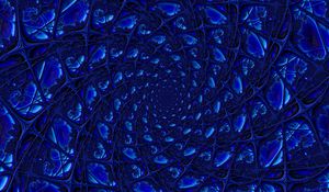 Preview wallpaper mesh, blue, rotation, fractal, shape