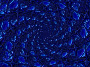 Preview wallpaper mesh, blue, rotation, fractal, shape