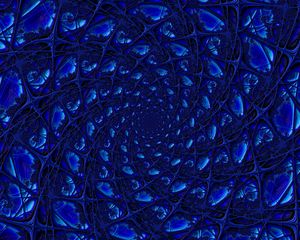 Preview wallpaper mesh, blue, rotation, fractal, shape