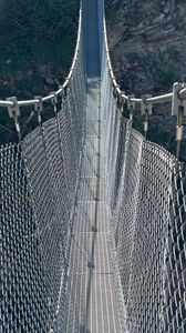 Preview wallpaper mesh bridge, fences, mountain, plants