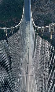 Preview wallpaper mesh bridge, fences, mountain, plants