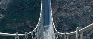 Preview wallpaper mesh bridge, fences, mountain, plants