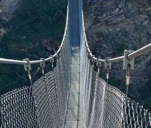 Preview wallpaper mesh bridge, fences, mountain, plants