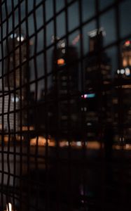 Preview wallpaper mesh, buildings, city, blur, dark