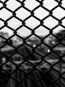 Preview wallpaper mesh, cells, bw, metallic, dark