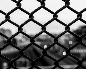 Preview wallpaper mesh, cells, bw, metallic, dark