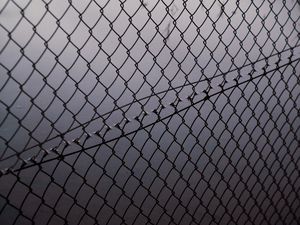 Preview wallpaper mesh, fence, fog, bw