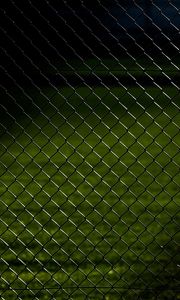 Preview wallpaper mesh, fence, grass, dark, texture