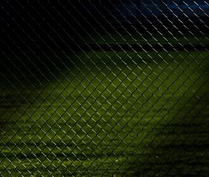 Preview wallpaper mesh, fence, grass, dark, texture