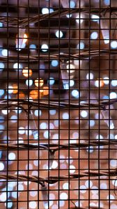 Preview wallpaper mesh, garland, lights, glare