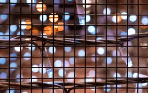 Preview wallpaper mesh, garland, lights, glare