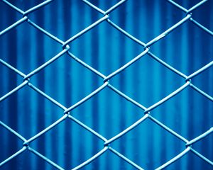 Preview wallpaper mesh, metal, braided, blue, macro