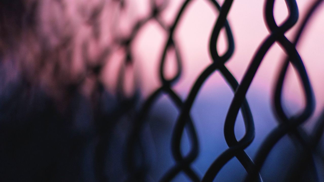Wallpaper mesh, metal, fence, dark, macro
